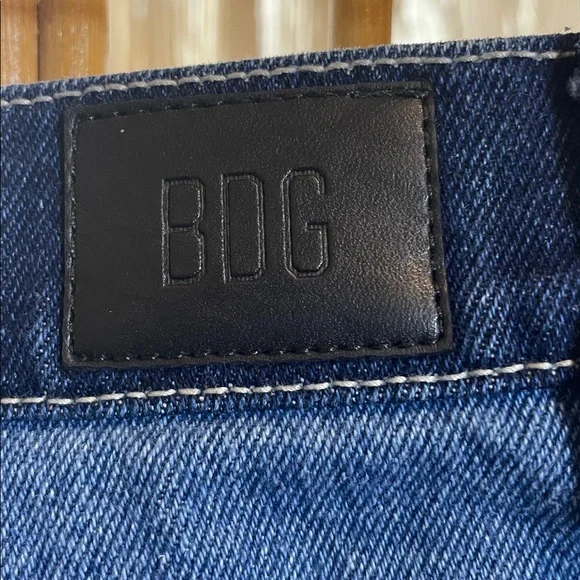 BDG high rise Dark Blue patchwork color block Denim Jeans - Picture 6 of 7